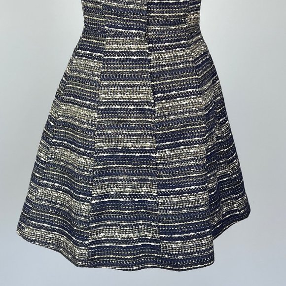 Lilly Pulitzer Ruthy Dress True Navy Metallic Boucle Fit Flare size 2 - Picture 9 of 13